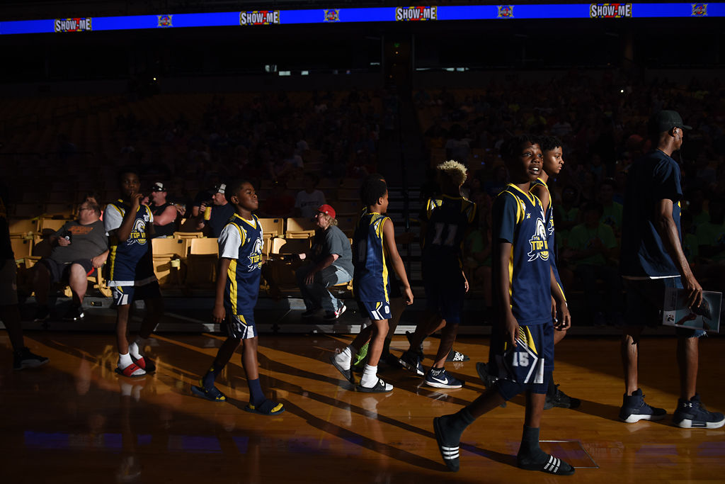 Members of the Top View Hawks process into the Show-Me State Games Opening Ceremony